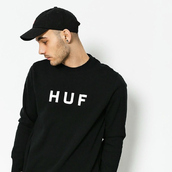 HUF Other - HUF Crewneck Sweatshirt Original Logo Crew in Black XL